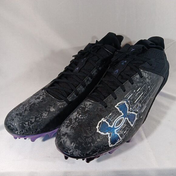 Under Armour Blur 2 MC Low Top Cleat Men’s 15 (3027978-001) Suede Black Mod Grey